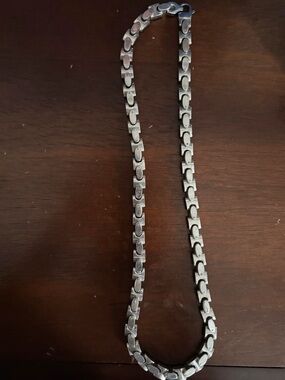Stainless Steel Men’s Chain Necklace - Silver